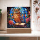 Owl Stained Glass Sqaure Acrylic 1