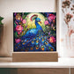 Peacock Stained Glass Sqaure Acrylic 2
