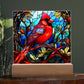 Cardinal Stained Glass Sqaure Acrylic 4