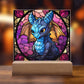 Cute dnd Little Dragon Faux Stained Glass Acrylic Plaque Sqaure