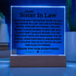 Best Seller - Sister In Law Sqaure Acrylic Gift