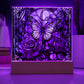 Butterfly Stained Glass Sqaure Acrylic 1