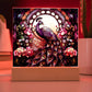 Peacock Stained Glass Sqaure Acrylic 1