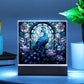 Peacock Stained Glass Sqaure Acrylic 3