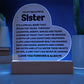 Best Seller - Sister Heart Acrylic Gift