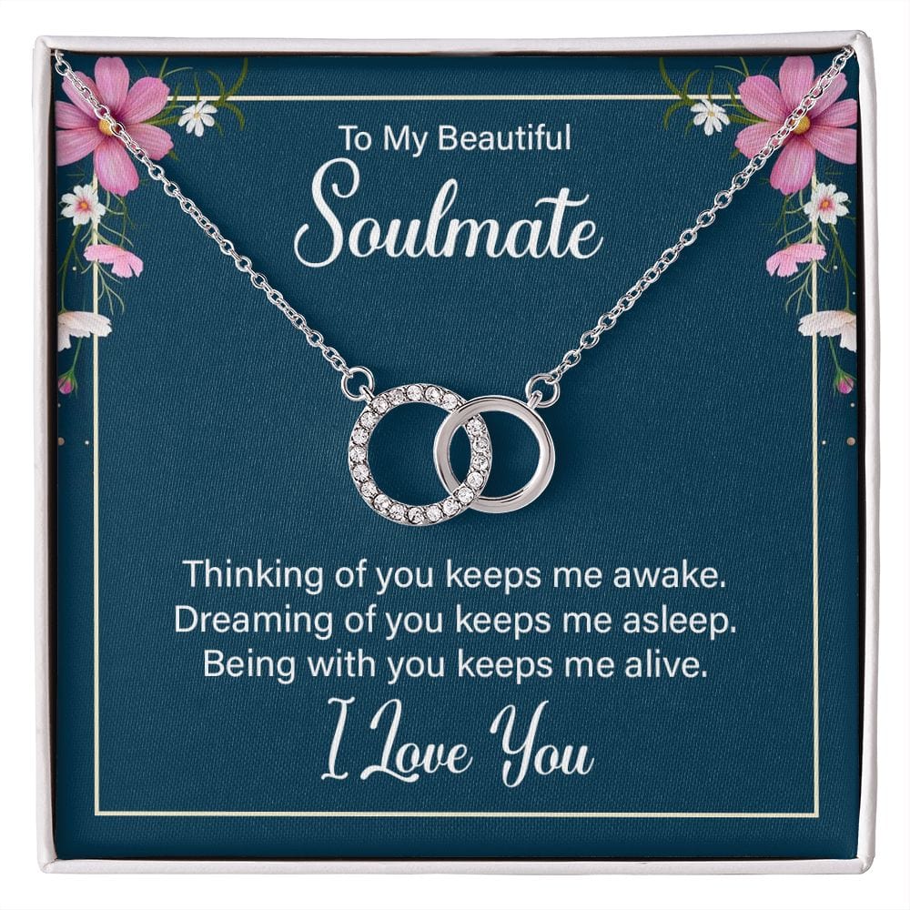 To My Beautiful Soulmate Perfect Pair Necklace