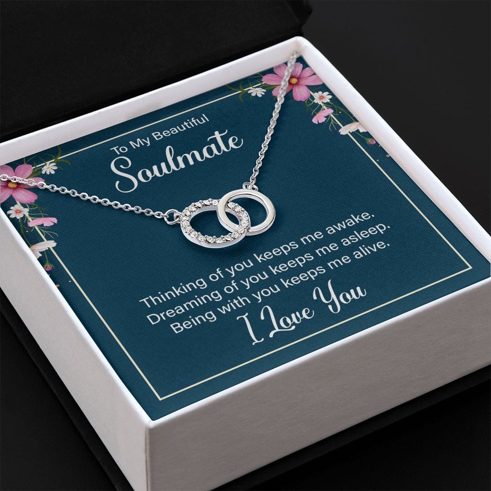 To My Beautiful Soulmate Perfect Pair Necklace