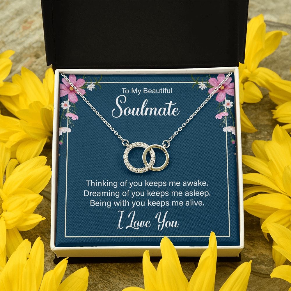 To My Beautiful Soulmate Perfect Pair Necklace