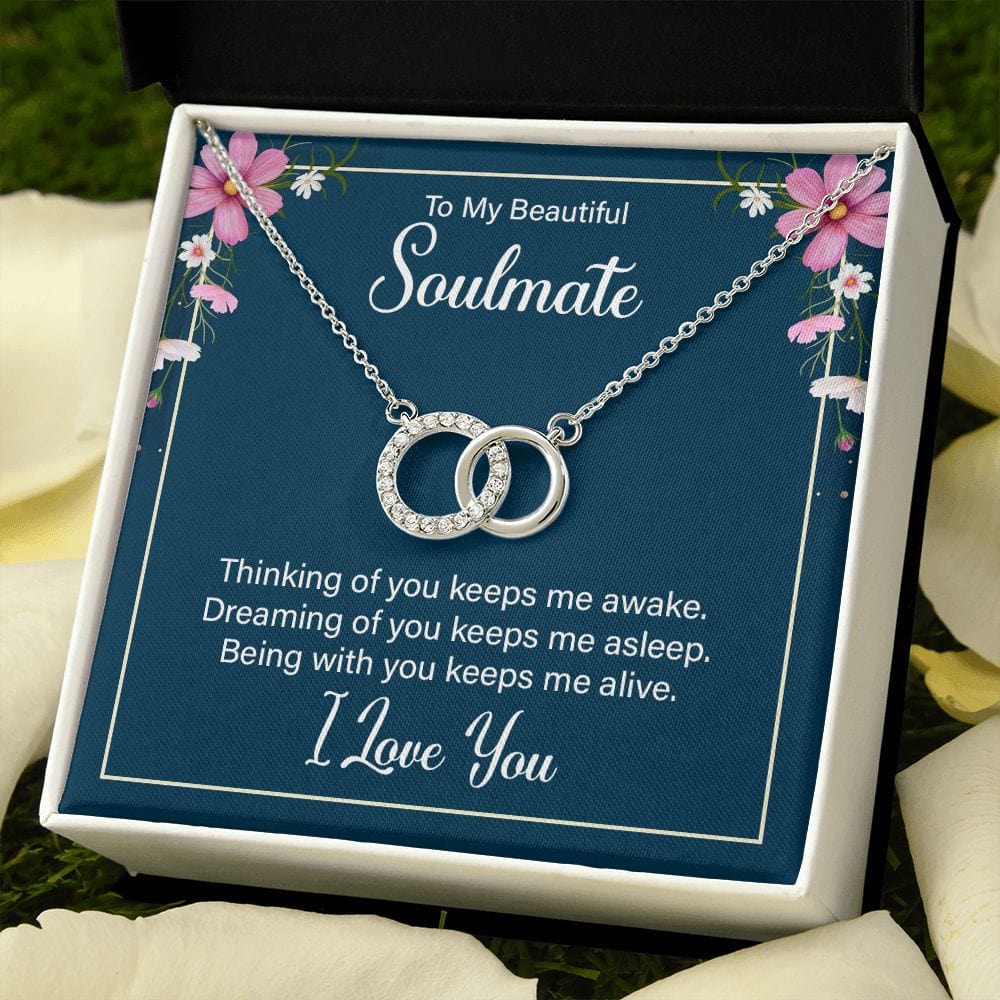 To My Beautiful Soulmate Perfect Pair Necklace