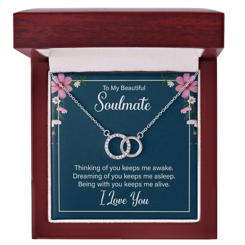 To My Beautiful Soulmate Perfect Pair Necklace