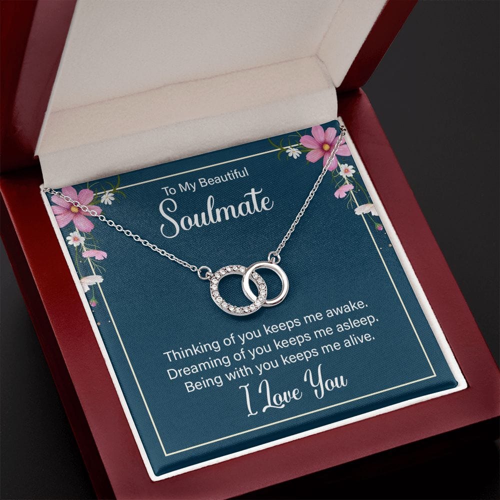 To My Beautiful Soulmate Perfect Pair Necklace