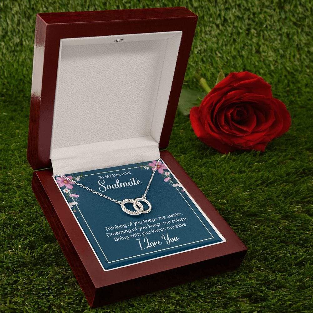 To My Beautiful Soulmate Perfect Pair Necklace