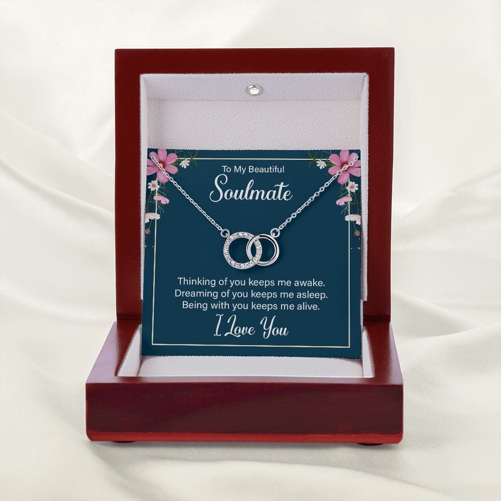 To My Beautiful Soulmate Perfect Pair Necklace