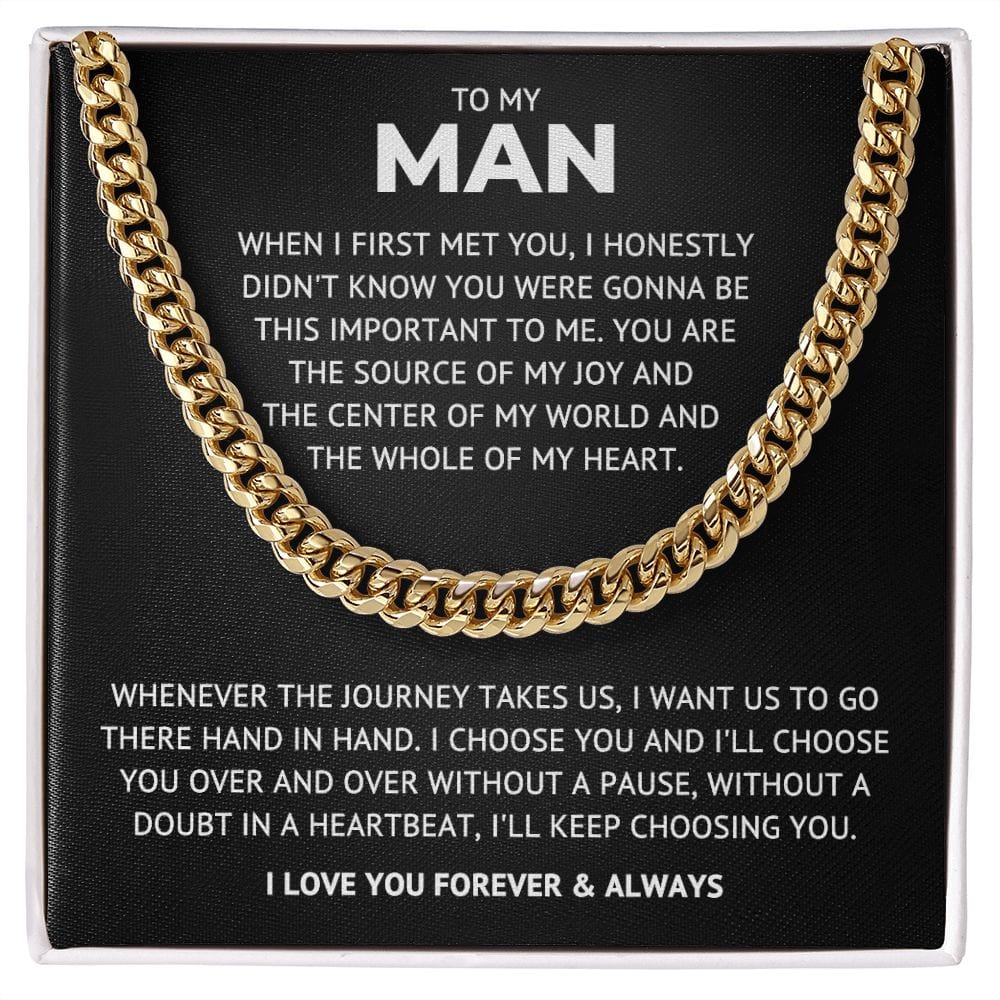 To My Man - Cuban Link Chain Necklace Gift