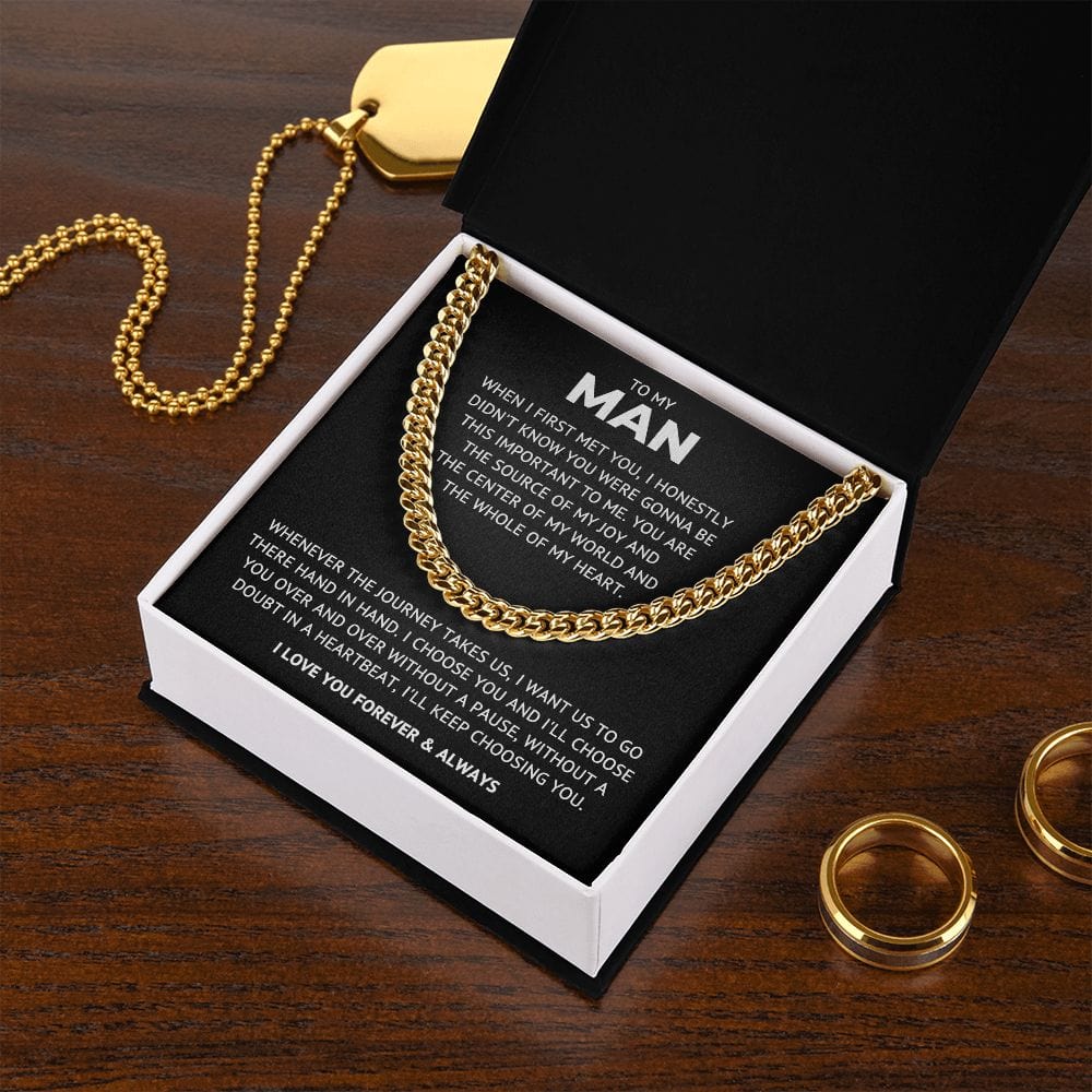 To My Man - Cuban Link Chain Necklace Gift