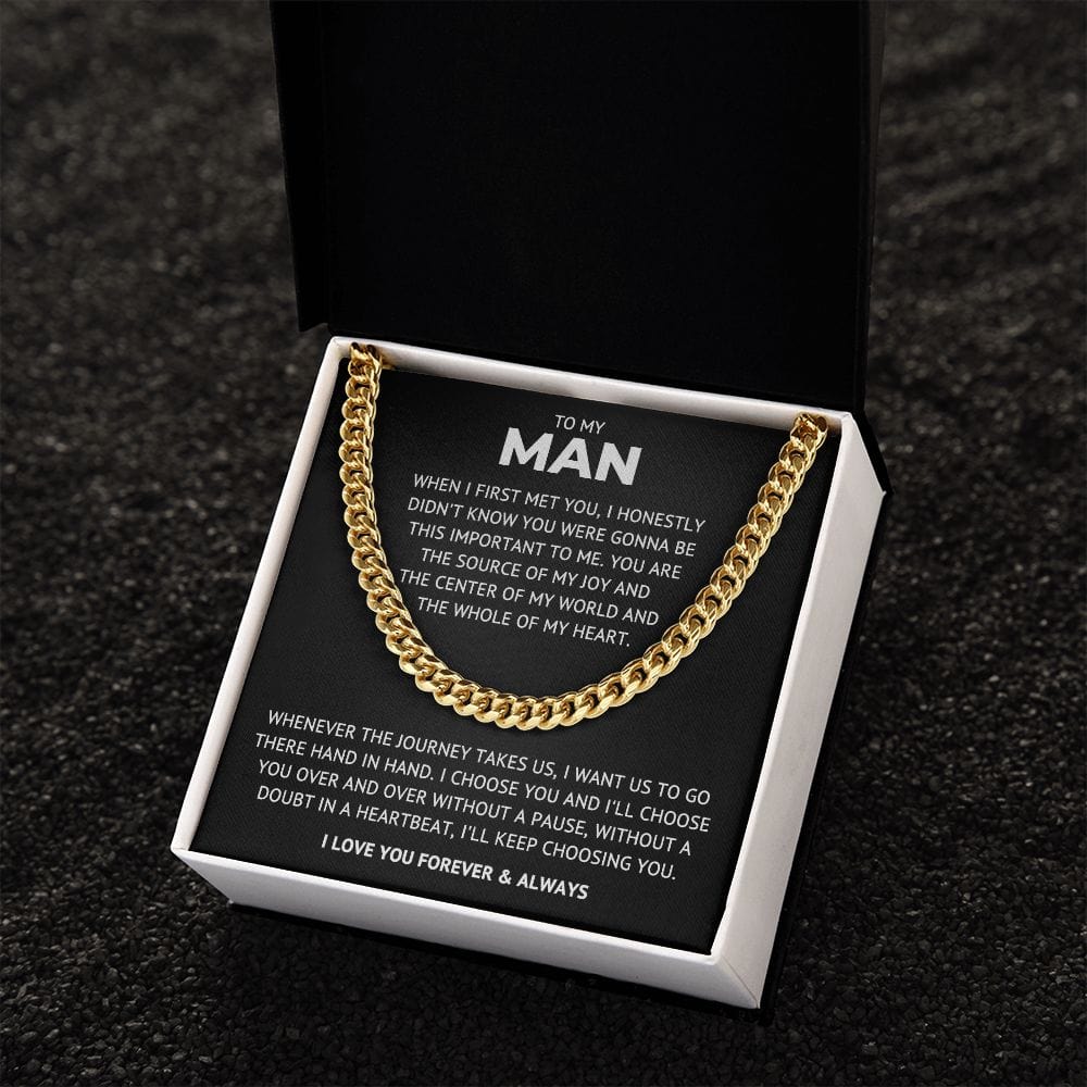 To My Man - Cuban Link Chain Necklace Gift