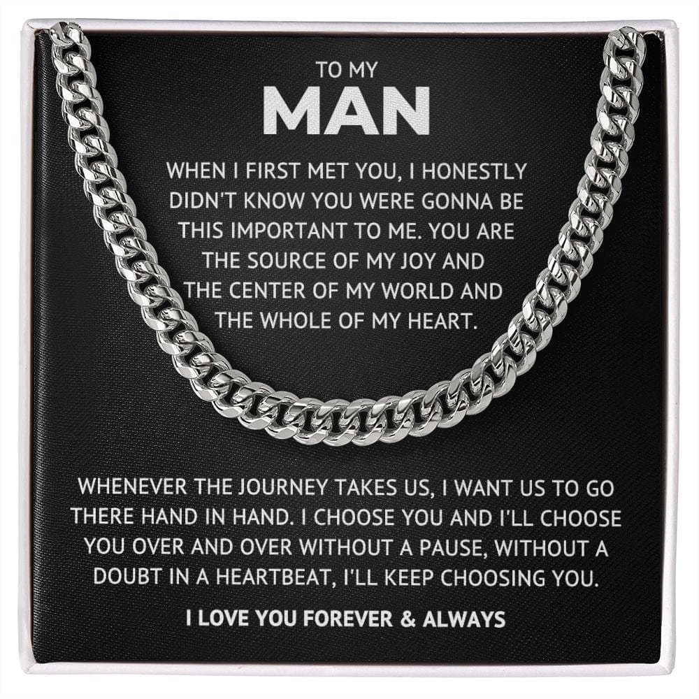To My Man - Cuban Link Chain Necklace Gift