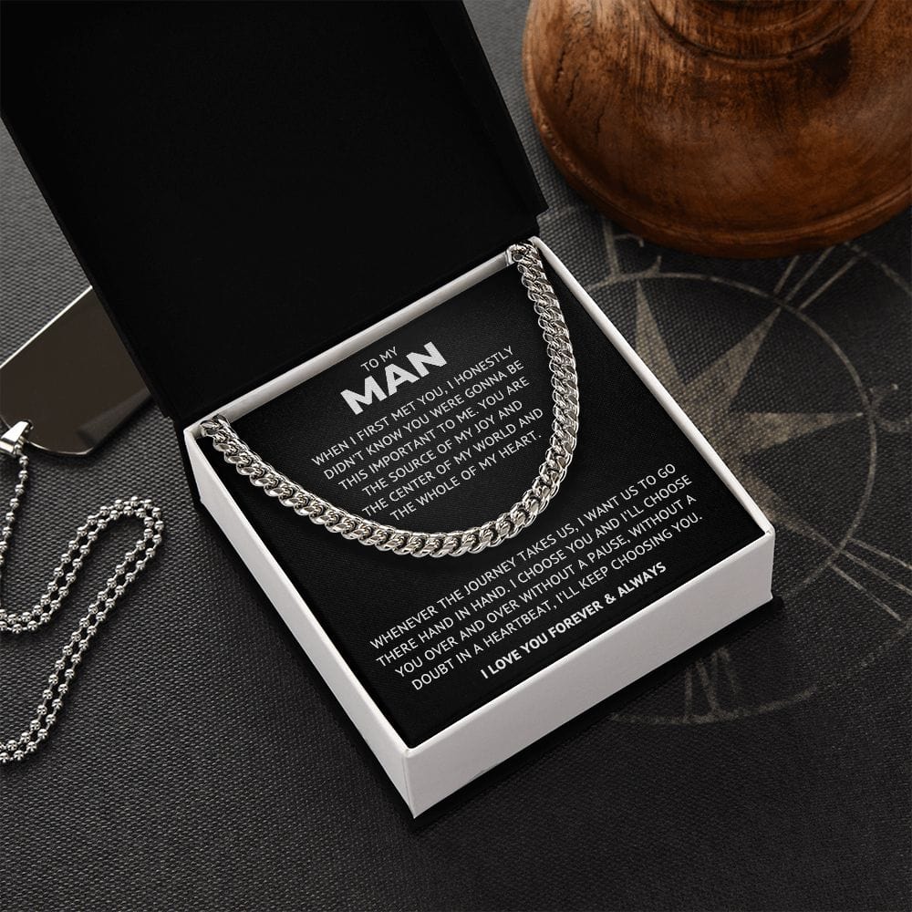 To My Man - Cuban Link Chain Necklace Gift