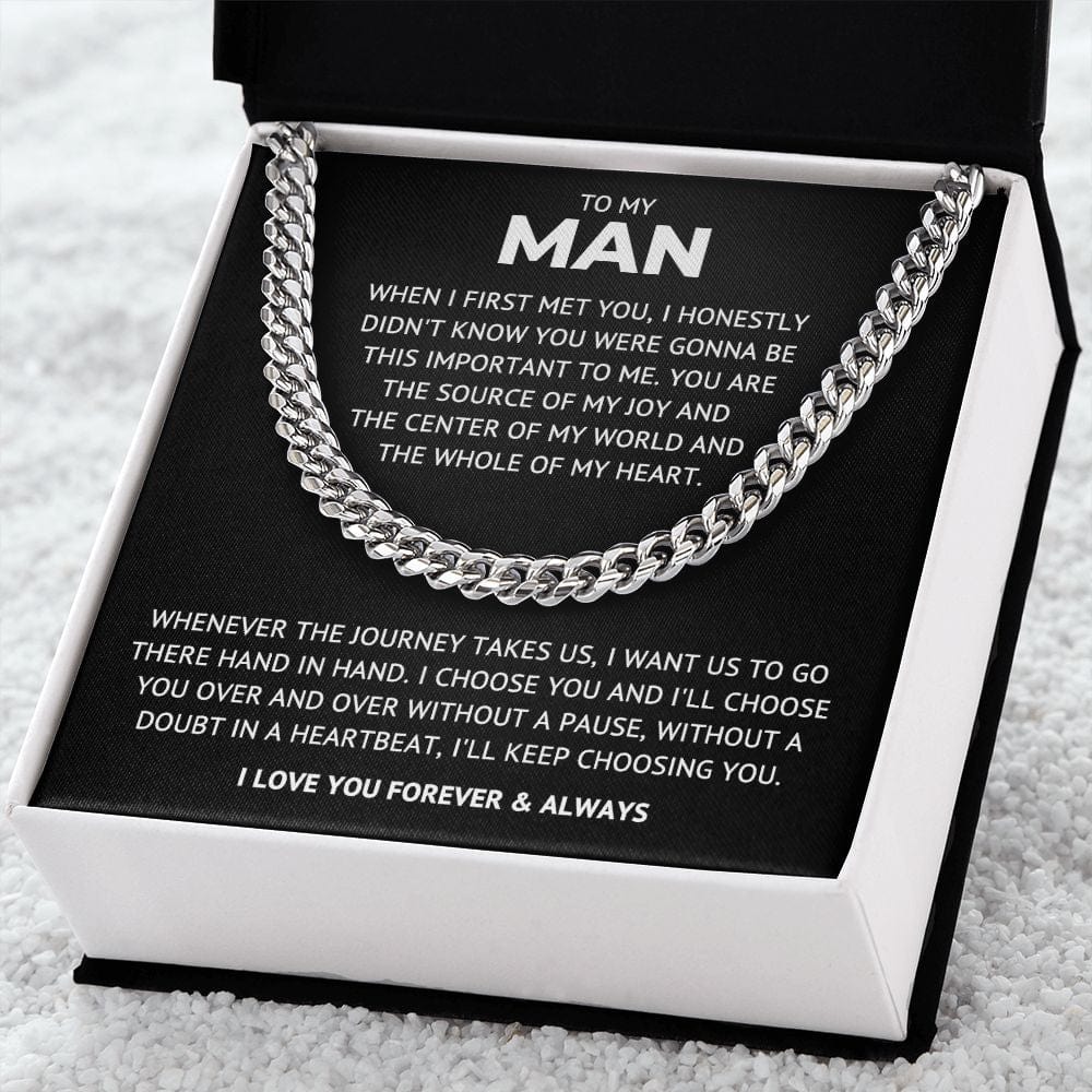 To My Man - Cuban Link Chain Necklace Gift