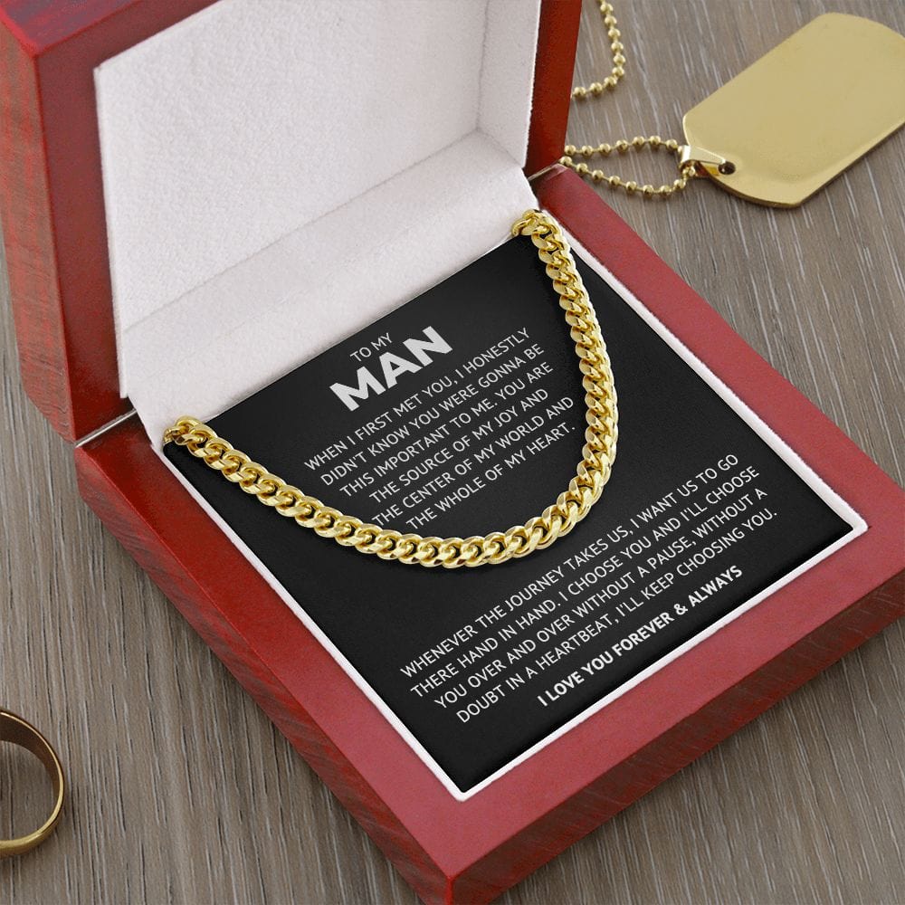 To My Man - Cuban Link Chain Necklace Gift