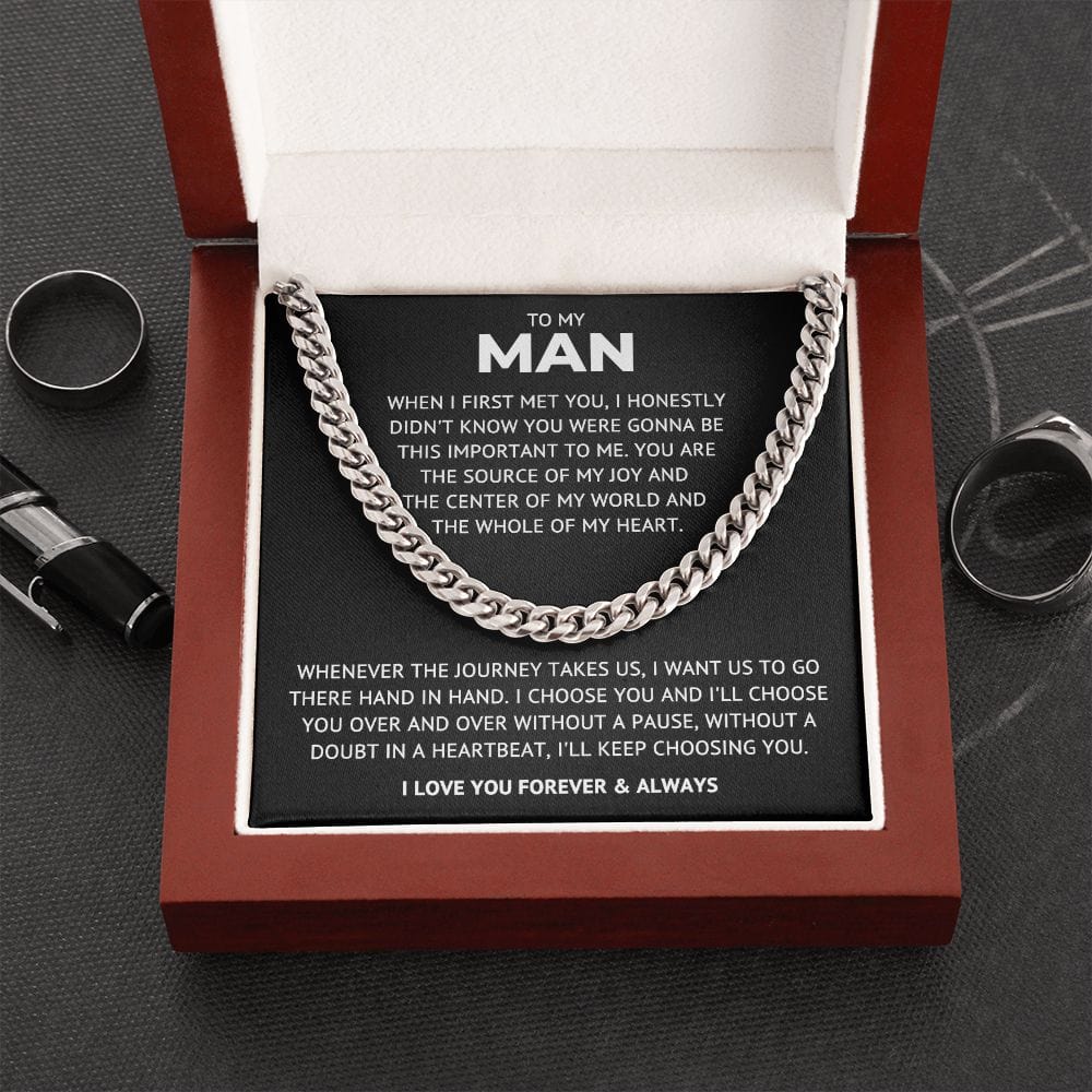 To My Man - Cuban Link Chain Necklace Gift