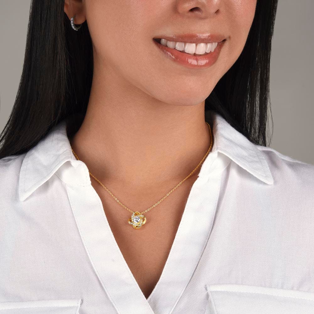 To My Beautiful Lady - One in a Lifetime Kind of Lady - Love Knot Necklace - Valentine's Day Gift