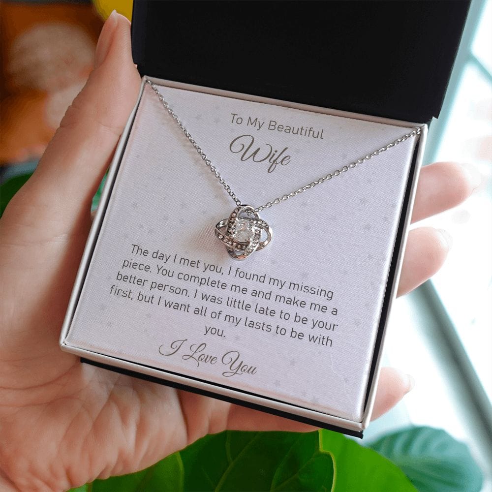 To my beautiful Wife - Love Knot Necklace