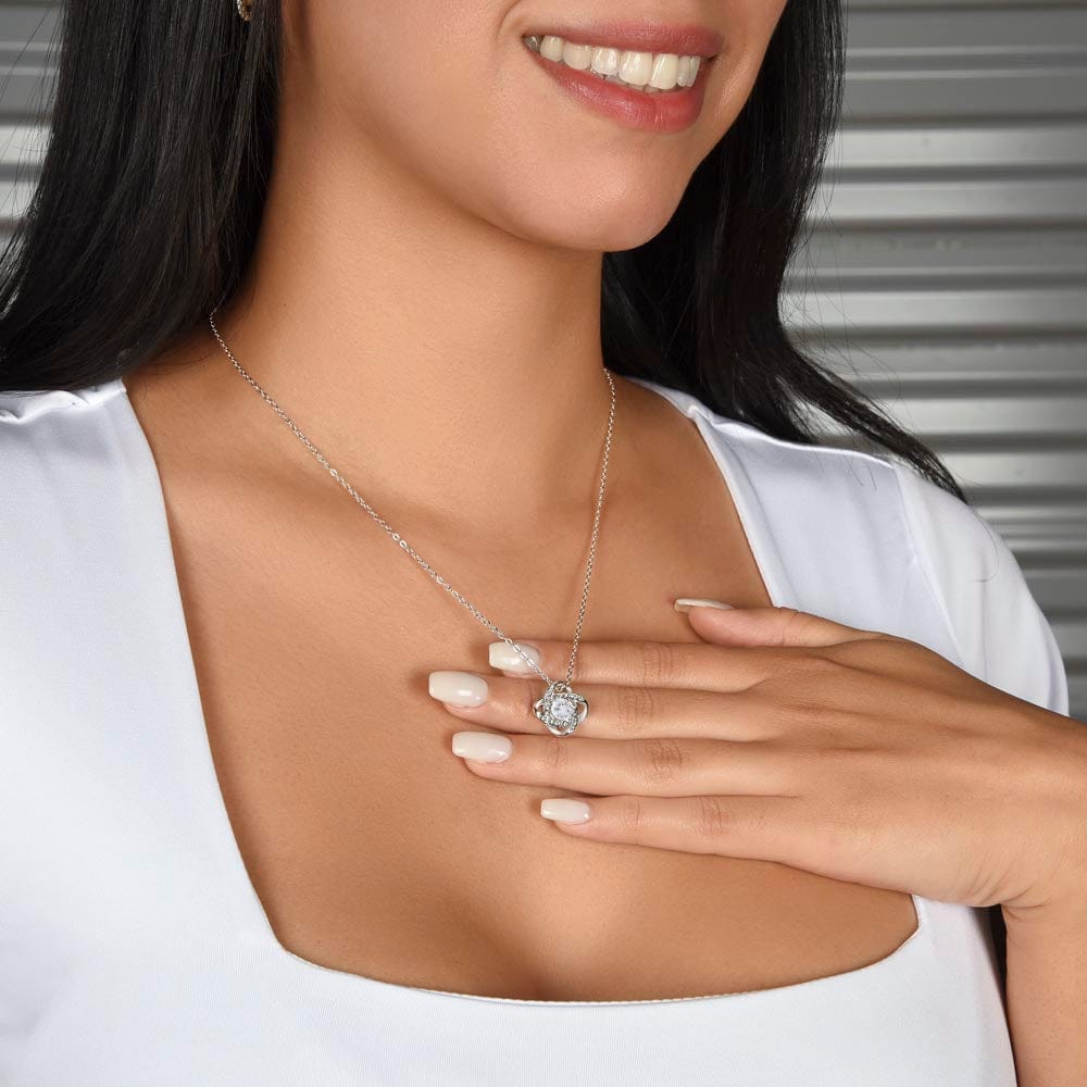To My Wife - You are my world - love knot necklace