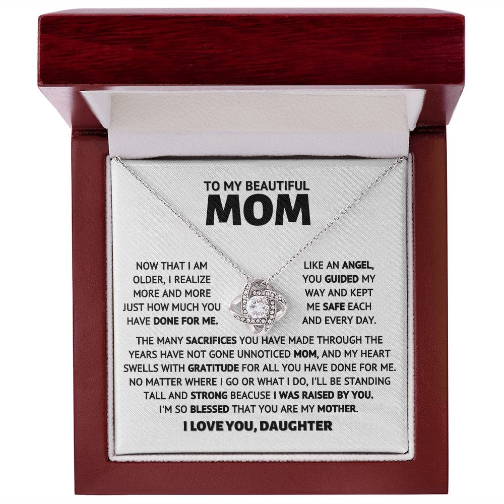 To My Beautiful Mom - Like an Angel - Necklace Gift