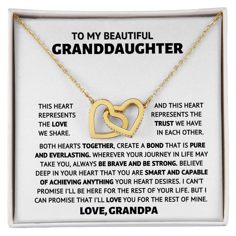 To My Granddaughter- Both hearts Together - Beautiful Gift Set
