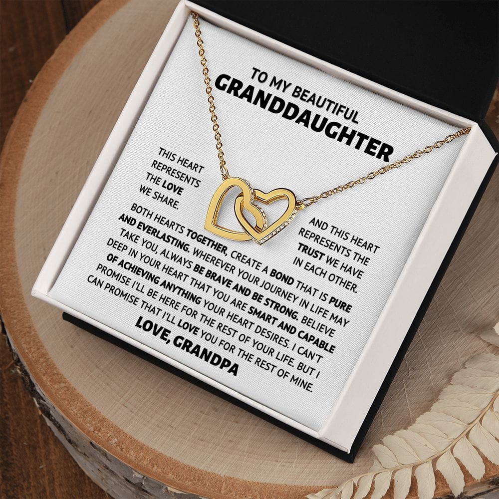 To My Granddaughter- Both hearts Together - Beautiful Gift Set