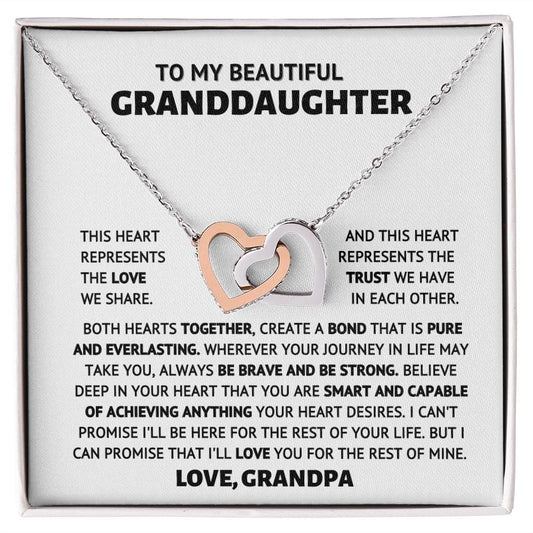 To My Granddaughter- Both hearts Together - Beautiful Gift Set