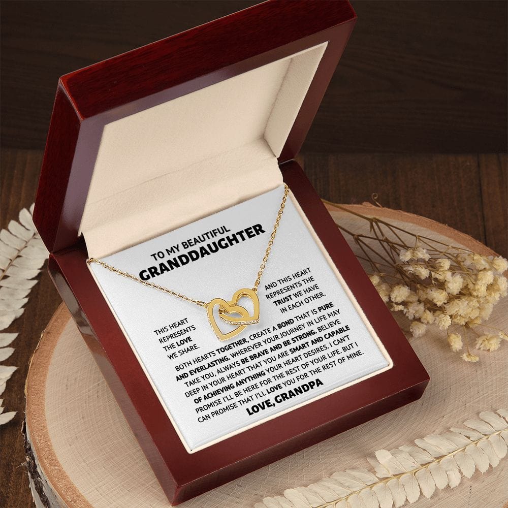 To My Granddaughter- Both hearts Together - Beautiful Gift Set