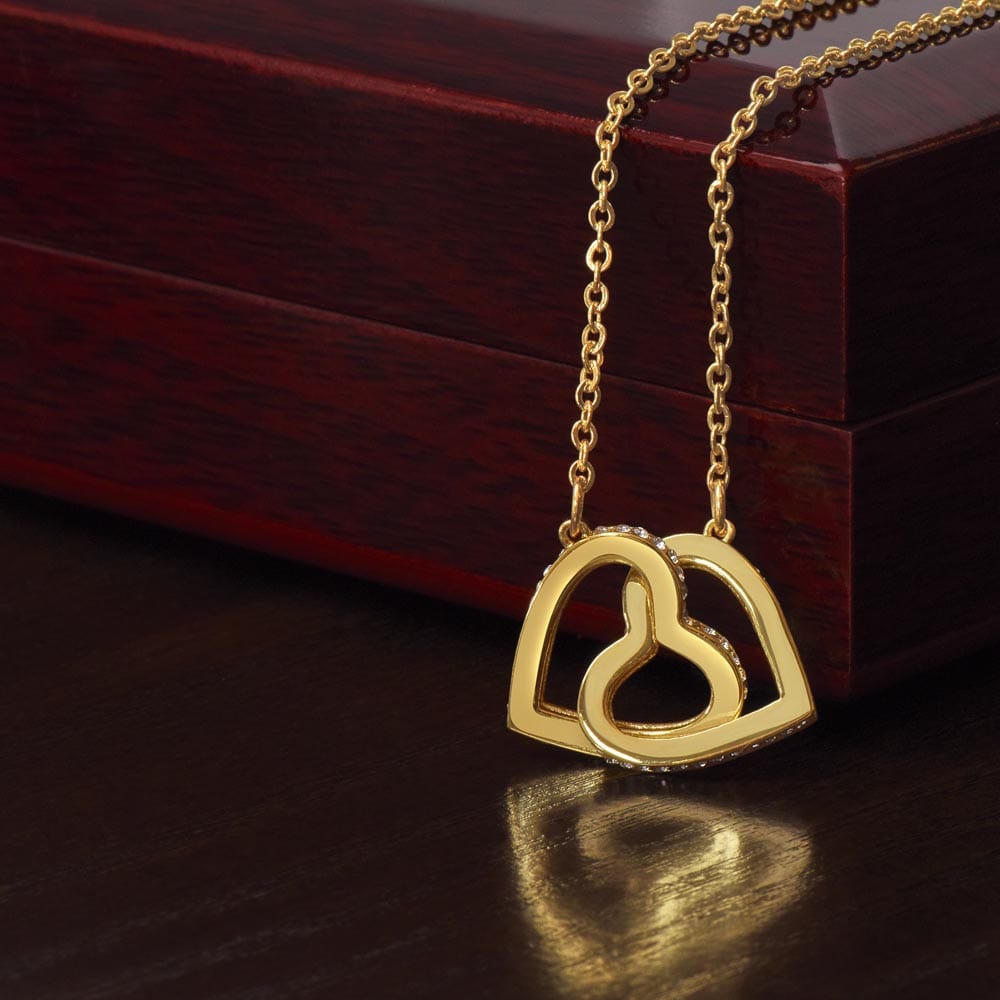 To My Soulmate- Interlocking Heart Necklace