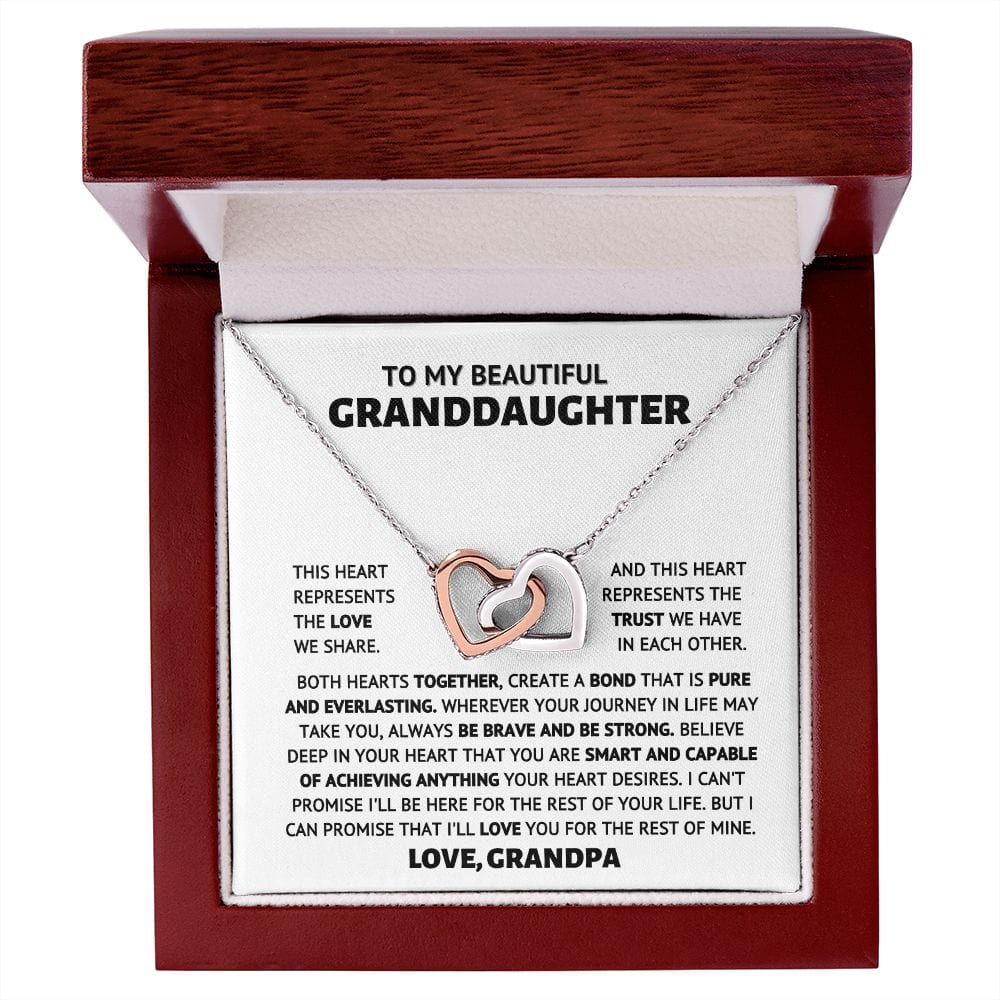 To My Granddaughter- Both hearts Together - Beautiful Gift Set