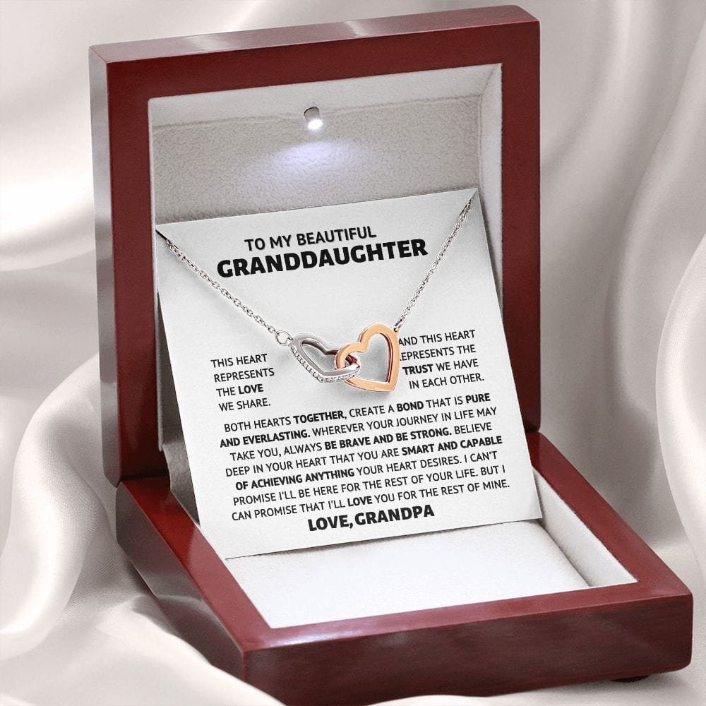 To My Granddaughter- Both hearts Together - Beautiful Gift Set