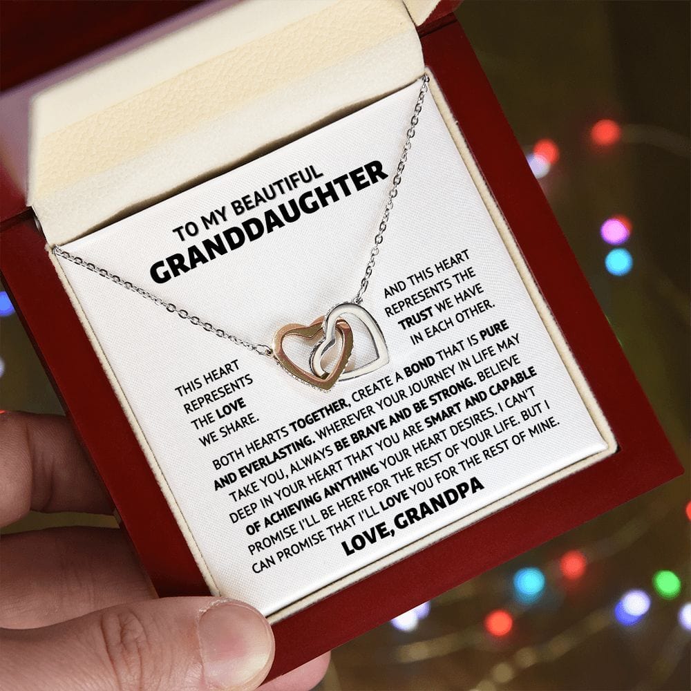 To My Granddaughter- Both hearts Together - Beautiful Gift Set