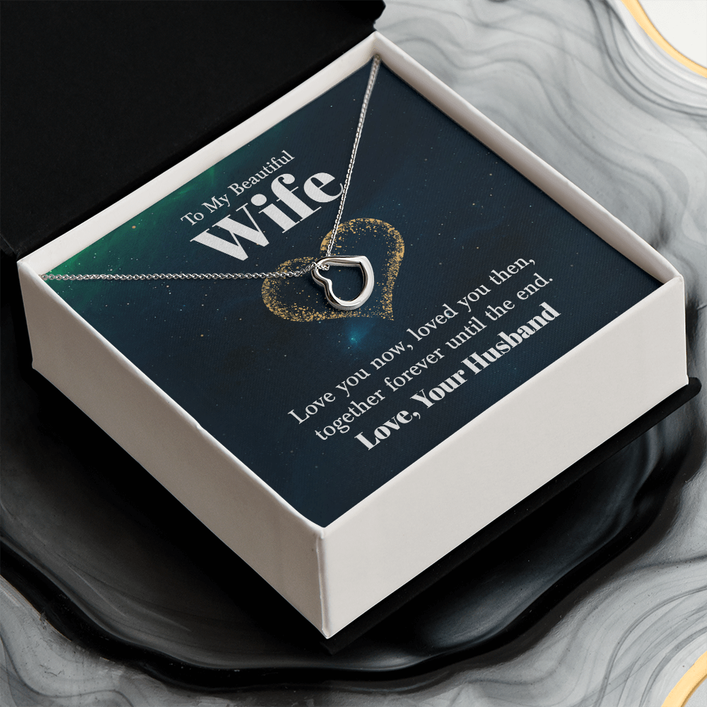 Husband To Wife Delicate Heart Necklace