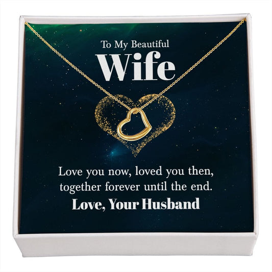 Husband To Wife Delicate Heart Necklace
