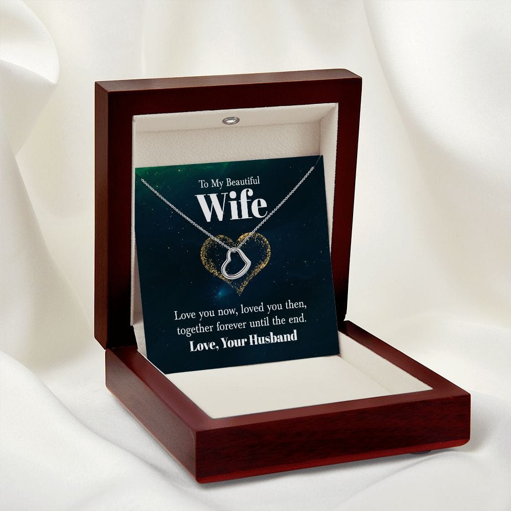 Husband To Wife Delicate Heart Necklace