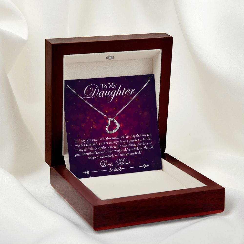 Mom To Daughter Delicate Heart Necklace