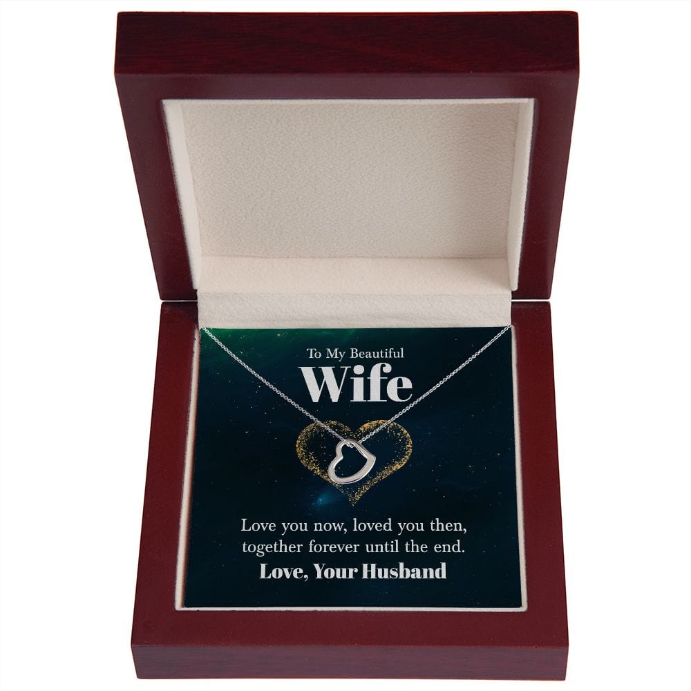 Husband To Wife Delicate Heart Necklace