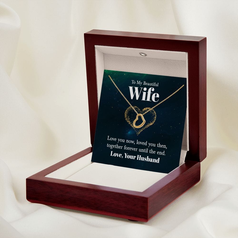 Husband To Wife Delicate Heart Necklace