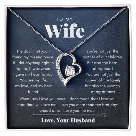 To my wife - The woman of my dreams - Forever Love Necklace